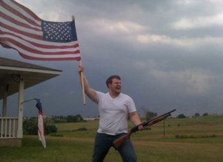 Victory for American flag over liberal students flag-waving