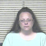 Booking photo of Rowan County clerk Kim Davis provided by the Carter County Detention Center in Grayson